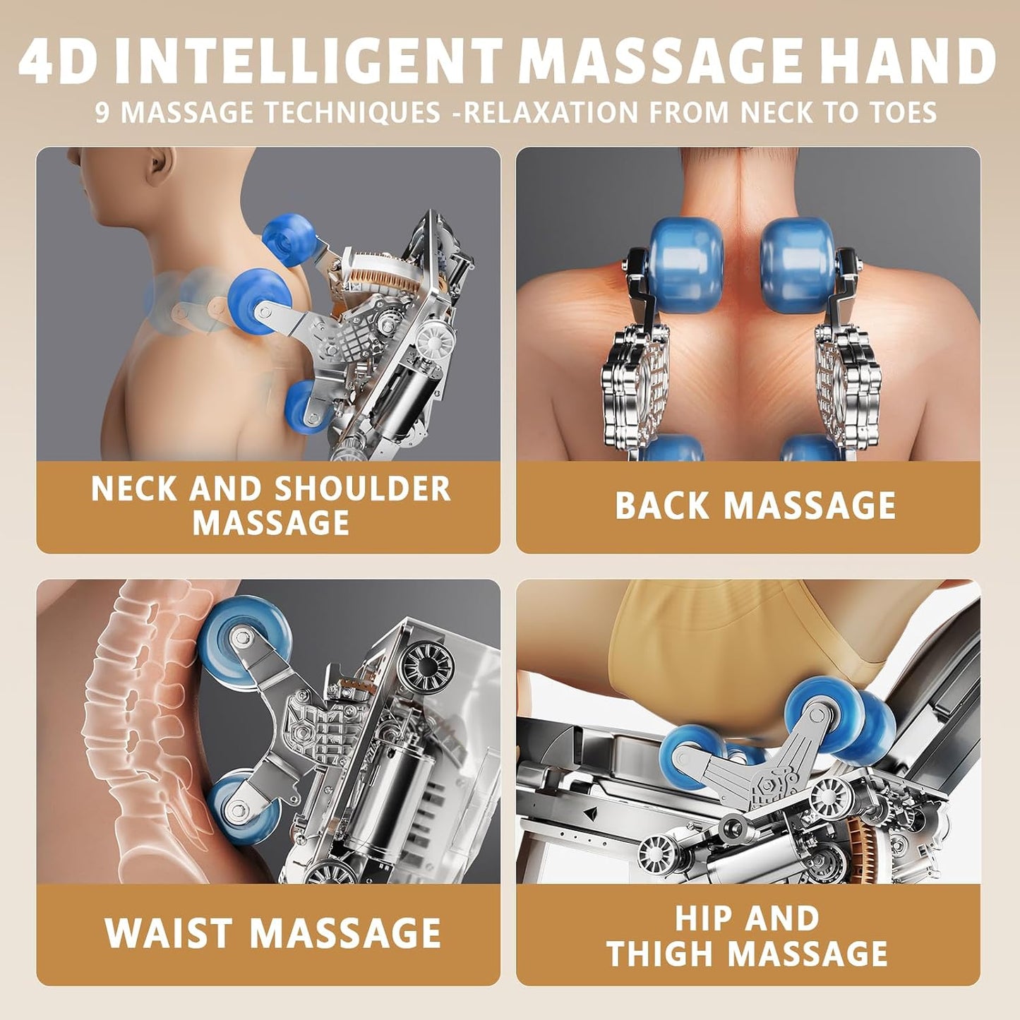 4D Massage Chair Full Body Zero Gravity Recliner,55“ Sl-Track Massage Chair | 15 Auto Modes,11 Technique,40 Airbags Massage,With Yoga Stretch,App Control,Shiatsu Foot Massage,With Body Scan