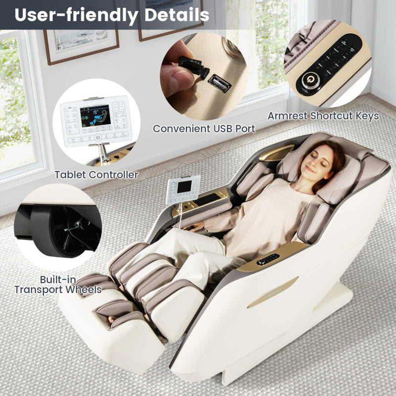 Therapy 36-New 3D Model-Sl Track Massage Chair with Airbags Waist and Calves Heating Foot Rollers