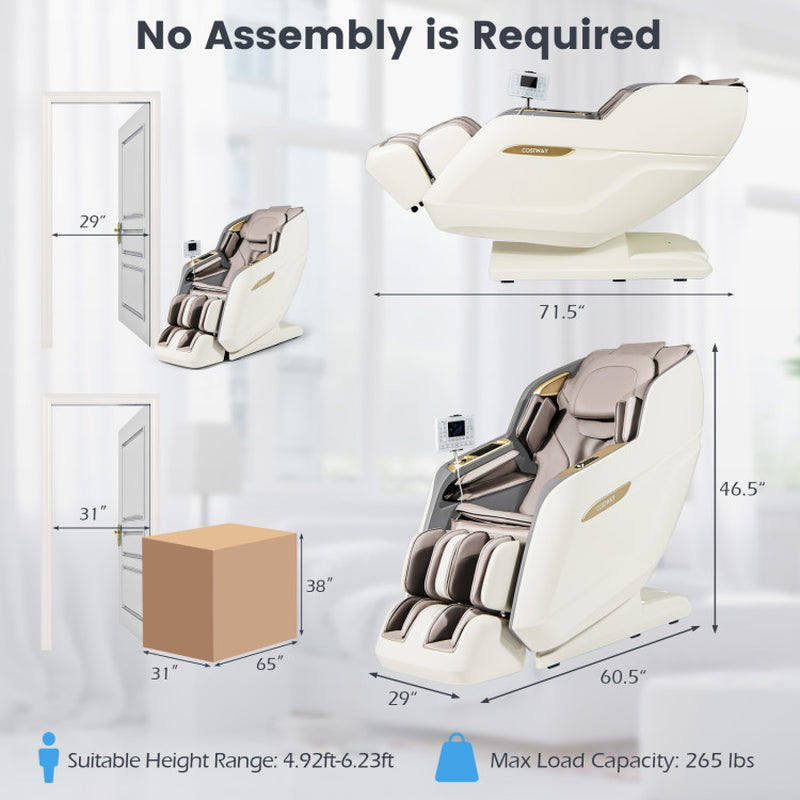 Therapy 36-New 3D Model-Sl Track Massage Chair with Airbags Waist and Calves Heating Foot Rollers