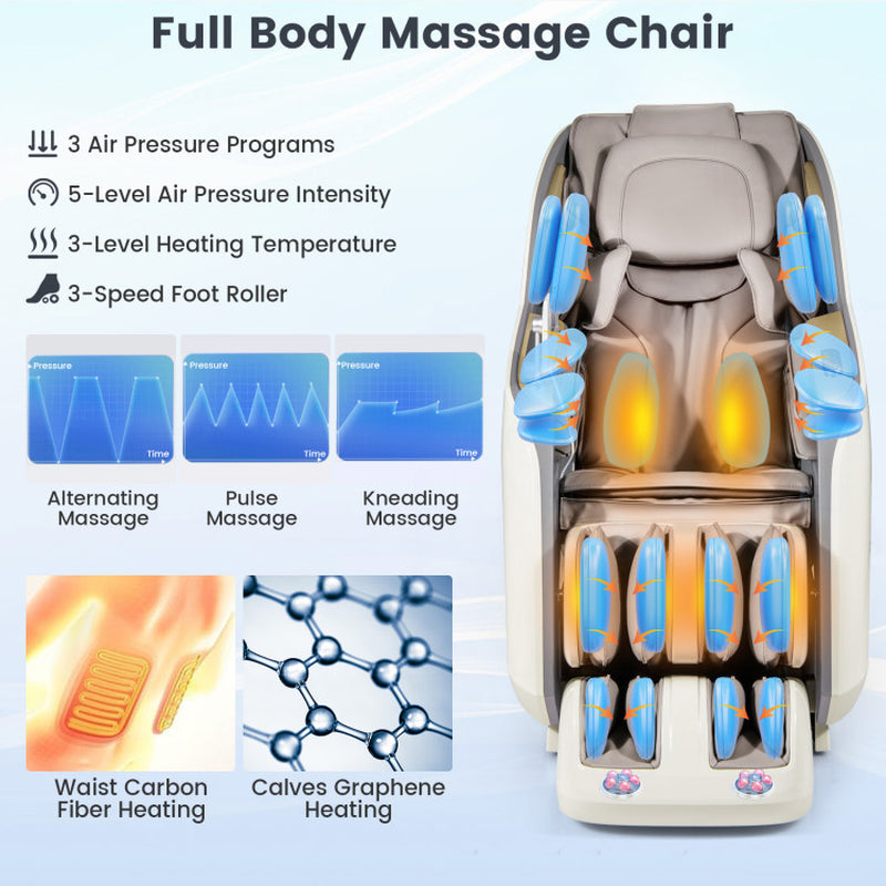 Therapy 36-New 3D Model-Sl Track Massage Chair with Airbags Waist and Calves Heating Foot Rollers