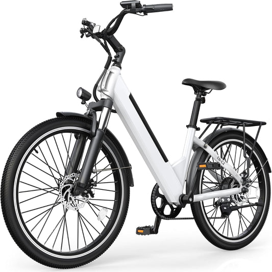 Electric Bike for Adults,26" Step-Thru Ebike with 1000W Peak Motor,50 Miles 20MPH Adult Electric Bicycles with 48V Internal Removable Battery, Adjustable Stem,7 Speed,Ul 2849 Certified